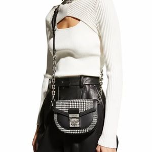 MCM Patricia Houndstooth Mini Crossbody